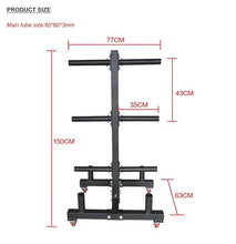 Load image into Gallery viewer, Bumper Plate and Barbell Storage Rack with wheels