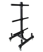 Load image into Gallery viewer, Bumper Plate and Barbell Storage Rack with wheels