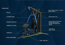 Load image into Gallery viewer, Muscle Motion Light Commercial Multi Station Gym + VKR + Bench MSG1000ADE
