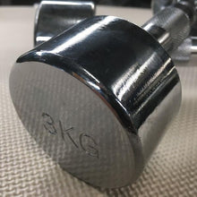 Load image into Gallery viewer, 1kg to 10kg Chrome Dumbbells set  Including Tower Rack - 10 Pairs (Package price)
