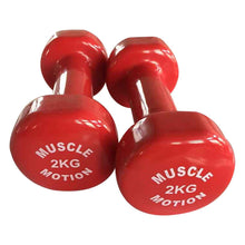 Load image into Gallery viewer, 1kg TO 6kg VINYL DUMBBELL SET (PACKAGE PRICE)
