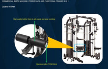 Load image into Gallery viewer, Commercial Smith Machine Power Rack and Functional Trainer 3 In 1
