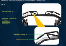 Load image into Gallery viewer, Commercial Smith Machine Power Rack and Functional Trainer 3 In 1
