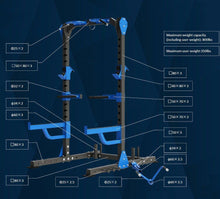 Load image into Gallery viewer, Muscle Motion 8-GEN Commercial Squat Rack PR8000A

