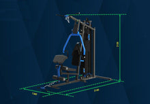 Load image into Gallery viewer, Muscle Motion Light Commercial Multi Station Home Gym + Leg Press + VKR MSG1000ABD

