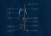 Load image into Gallery viewer, Muscle Motion Light Commercial Multi Station Home Gym + Pec Dec + VKR + Bench MSG1000ACDE
