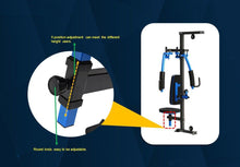 Load image into Gallery viewer, Muscle Motion Light Commercial Multi Station Home Gym + Pec Dec + VKR + Bench MSG1000ACDE
