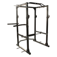 Load image into Gallery viewer, Package Deal - PR1002 Power Rack + Dip Bars, Flat Bench, Standard Bar + Dumbbell Handles &amp; 75kg Standard Weights (PACKAGE PRICE)
