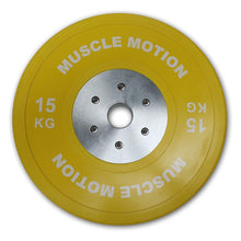 Load image into Gallery viewer, Pair of 15kg Elite Bumper Plates - Yellow (SALE ITEM)
