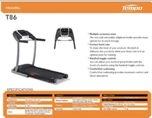 Load image into Gallery viewer, Tempo T86 Treadmill (SALE)
